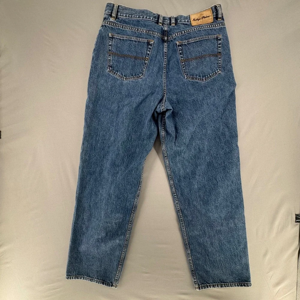 VTG Indigo Palms Tommy Bahama Mens Relaxed Fit Straight Leg Jeans Blue 36x32
